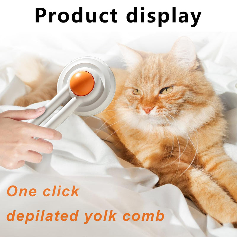 Pet Hair Cleaning Brush: Pet Hair Cleaning Brush, ONE-Click Cleaning Anti-Slip Handle, Cat Brush Dog Brush for Pet Grooming to Remove Undercoat, Loose Fur and Dirt - PawsPlanet Australia