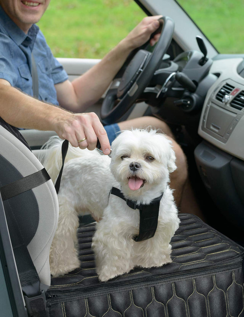 OKMEE Dog Front Seat Cover with Removable Side Slaps and Storage Bag, Durable Dog Car Seat Cover Against Mud & Fur Waterproof, Scratch Proof & Nonslip Seat Pet Cover for Cars, Trucks & SUVs - PawsPlanet Australia