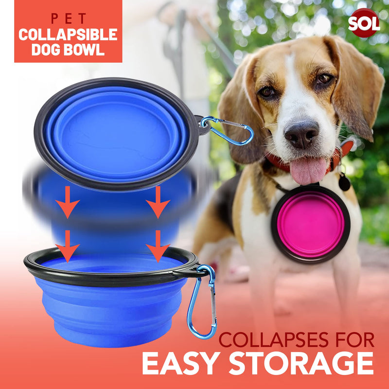 2pk Collapsible Dog Bowl | Portable Dog Water Bowl | Travel Dog Bowl | Portable Dog Bowl | Collapsible Bowl | Dog Travel Bowl | Collapsable Dogs Drinking Bowl | Foldable Dog Bowl | Pop Up Dog Bowls - PawsPlanet Australia