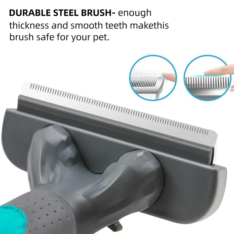 DongxiTech Undercoat Deshedding Tools for Dogs, Deshedding Brush for Dogs, Removes Loose Hair Up to 95% and Combats Dog Shedding. Pets Self Cleaning Brush 1blue - PawsPlanet Australia