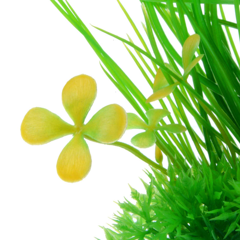 [Australia] - Saim Plastic Artificial Aquarium Long Leaf Plant Decor Fish Tank Ornament Green Yellow 7.9" Height 1 Pcs 