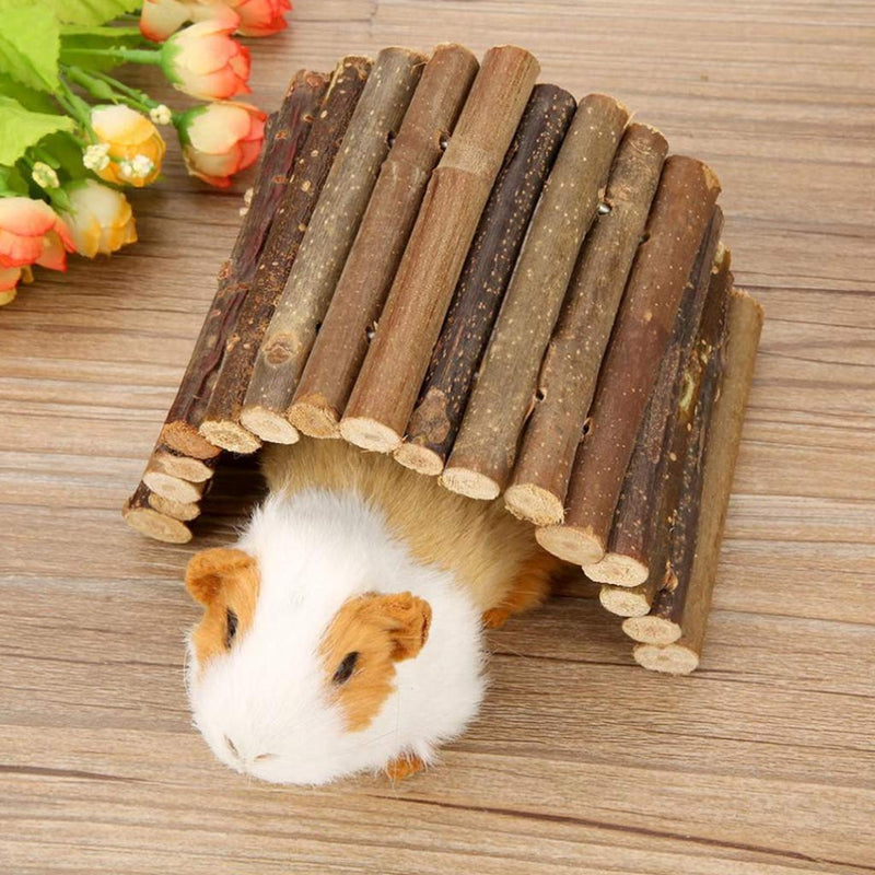 [Australia] - Tee Vee Wooden Hamster Ladder Bridge Cage Home for Guinea Pig Parrot Chew Toy Pet Bridge Medium 