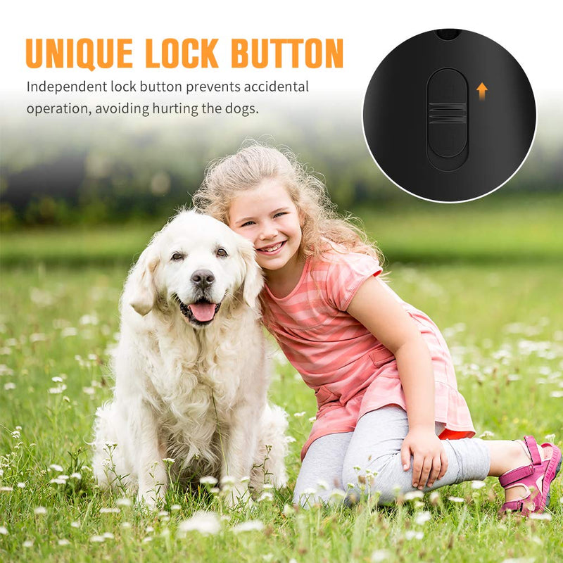 [Australia] - RUNACC Anti Barking Device with 3 Adjustable Ultrasonic Level,Rechargeable Dog Barking Deterrent Devices,Automatic Ultrasonic Dog Barking Control Devices,Dog Training Aid Control Range of 16.4 Ft 