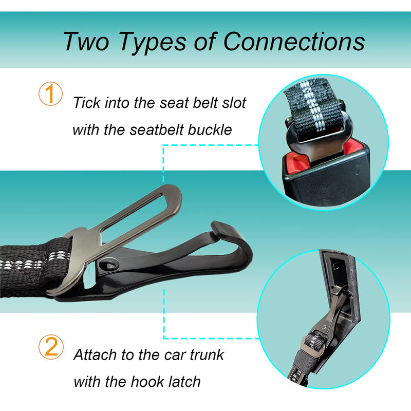 Dog Seat Belt, Universal Safety Harness for Dogs with Improved Carabiner, Adjustable Harness for Dogs with Anti-Shock Buffer (Pro) 1 Piece (Pack of 1) - PawsPlanet Australia