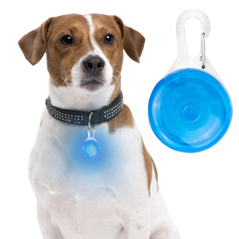 Pwsap Safety LED Flashing Light for Dogs, Cats, Light Pendant Dog Cat Collars Key Chain, 3 Flashing Modes Waterproof Safety Pet Lights Blue - PawsPlanet Australia