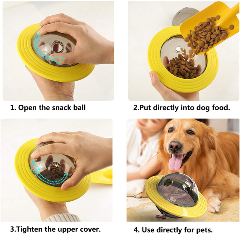 Yueser Dog Treat Ball, Dog Food Dispensing Ball Toy Tumbler Toy and Cat Food Dispenser Activity Snack Ball for Cats and Dog of All Ages - PawsPlanet Australia