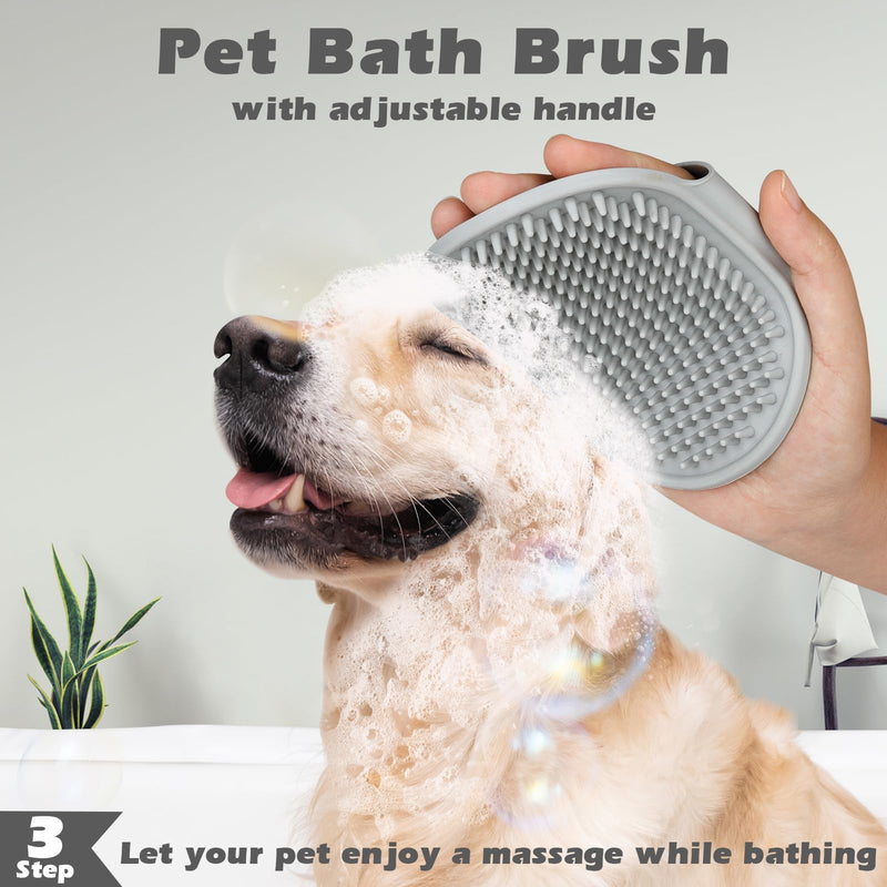 Comotech 4PCS Cat Grooming Kit | Cat Brush with Release Button | Cat Nail Clipper with Nail File | Dog&Cat Hair/Grooming/Massage/Bath Brush for Long or Short Haired Cats&Dogs - Premium Cat Supplies - PawsPlanet Australia