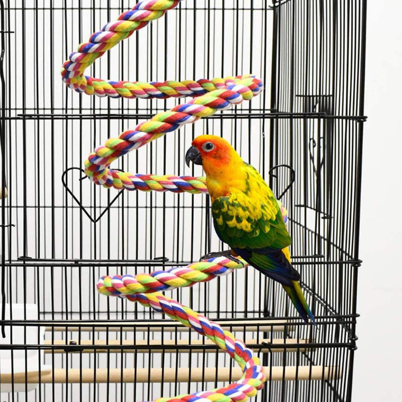 YUIP Rope Bungee BirdToy, Parrot toy rope, Bird Climbing CottonRope,Parrot Cotton Rope Spiral Ladder, a Bird Climbing Cotton Rope Color Cotton Rope. - PawsPlanet Australia