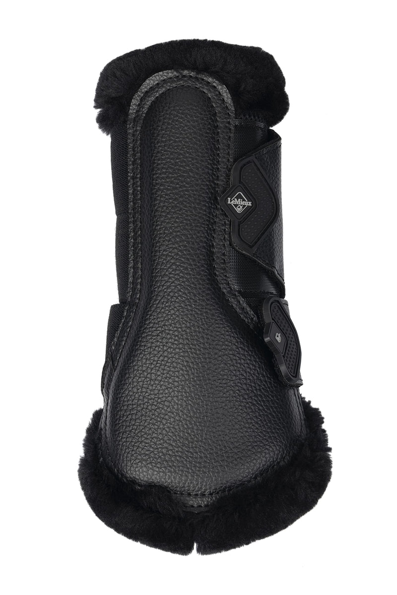 LeMieux Fleece Edge Mesh Brushing Boot for Horses in Black - Lightweight - Suitable for Sensitive Skin - M Medium - PawsPlanet Australia