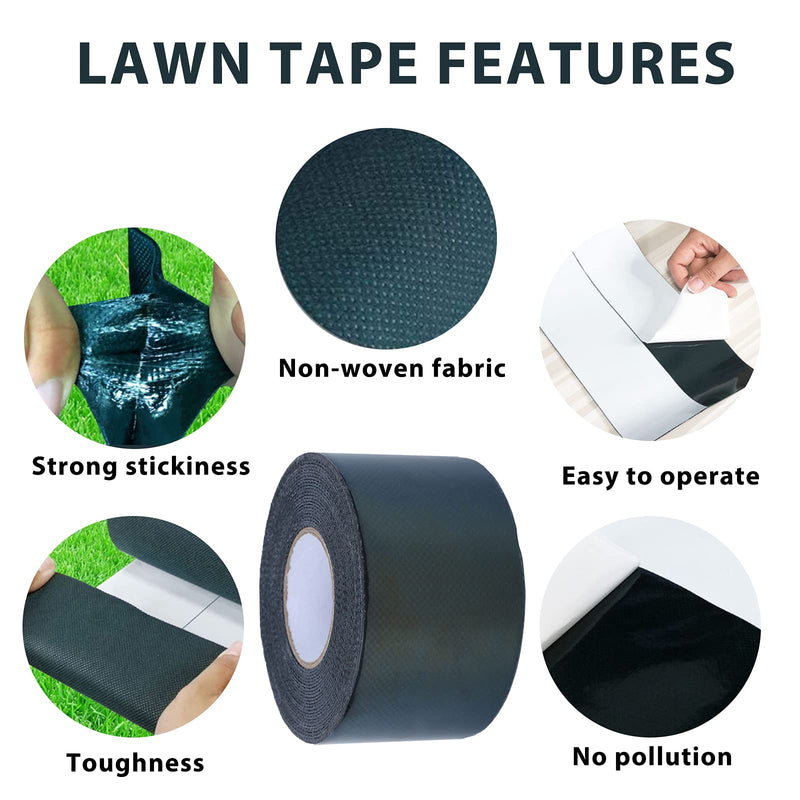 Double-Sided Artificial Grass Tape, Self-Adhesive Synthetic Grass Seam Tape Artificial Grass Rug Self-Adhesive Turf Tape Grass Jointing Tape for Lawn Outdoor Carpet Jointing and Connecting 50mmx5m - PawsPlanet Australia