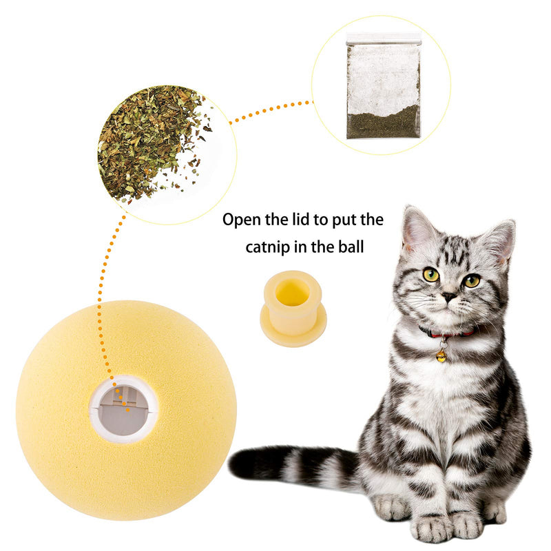 Interactive Cat Kicker Toys of 3 Lifelike Animal Chirping Sounds-Bird Frog and Cricket Chirping Sounds Ball Electronic Squeaky Ball Cat Toy Refillable Catnip for Kittens Chasing Hunting Playing - PawsPlanet Australia