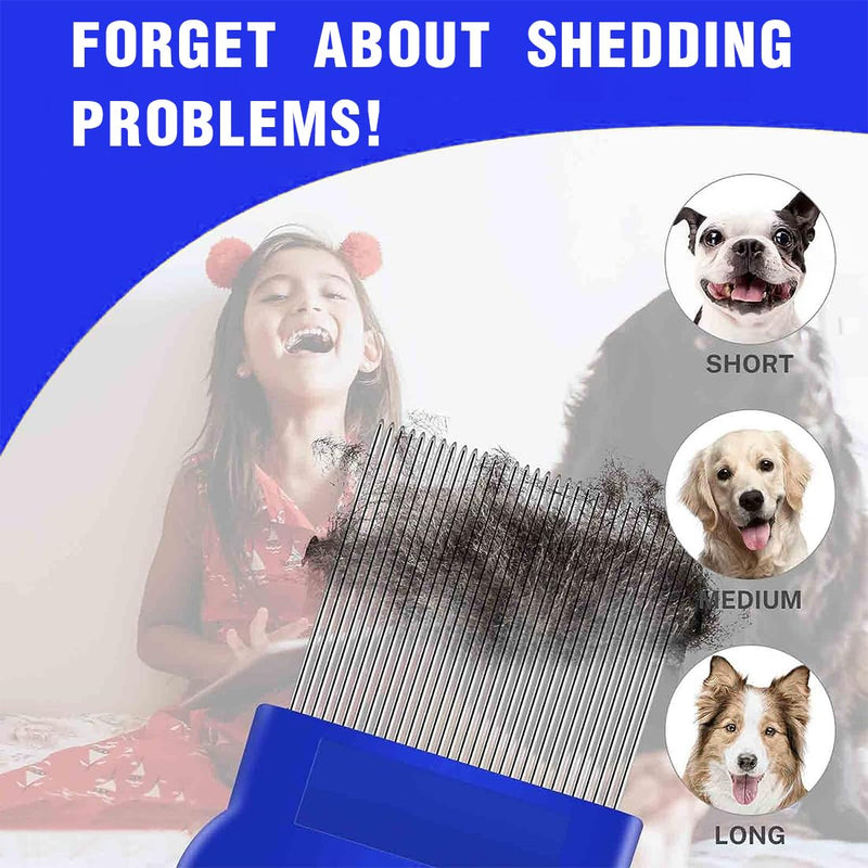 ASYKNM Professional flea comb for cats and dogs - set of 3 - effective control of fleas and lice - also suitable as a dust comb - PawsPlanet Australia