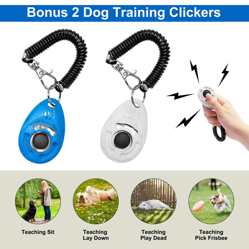 Kytely 2 Pack Dog Doorbells Adjustable Dog Bell, Puppy Bells Potty Training Bells with 2 Dog Training Clickers and One Collapsible Dog Bowl for Door Knob, Dog Training, Housebreaking Style 2 - PawsPlanet Australia