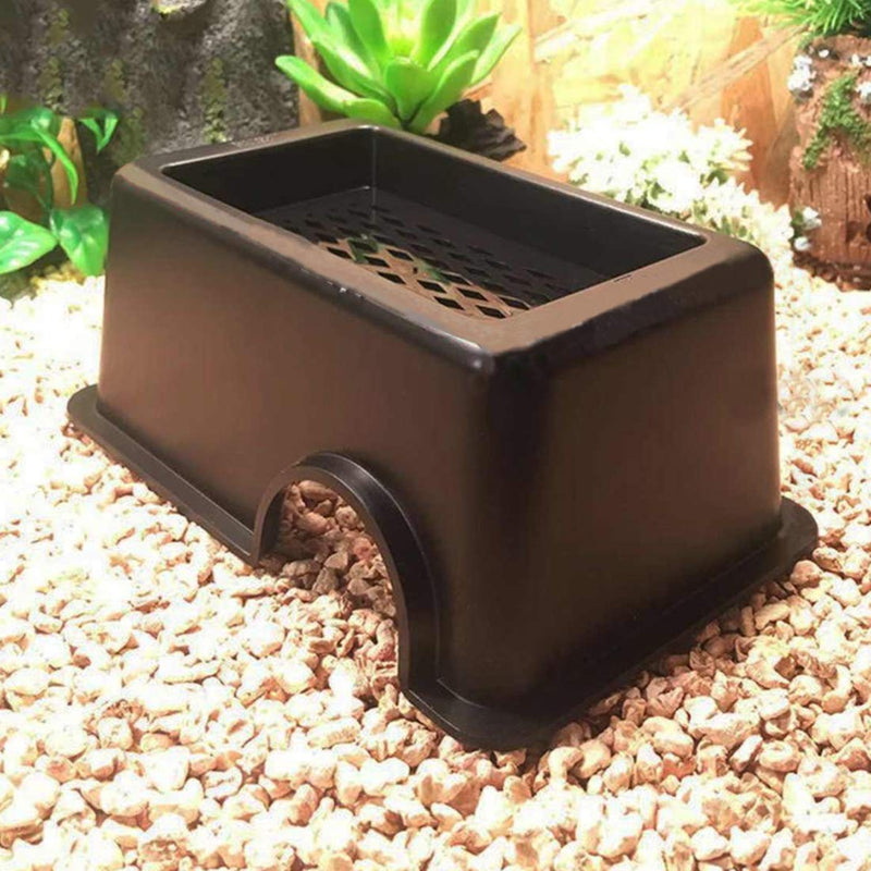 [Australia] - Tfwadmx Reptile Hide Box, Gecko Hideout and Cave with Water Supply for Lizards Snakes Leopard Gecko Spiders Frog 