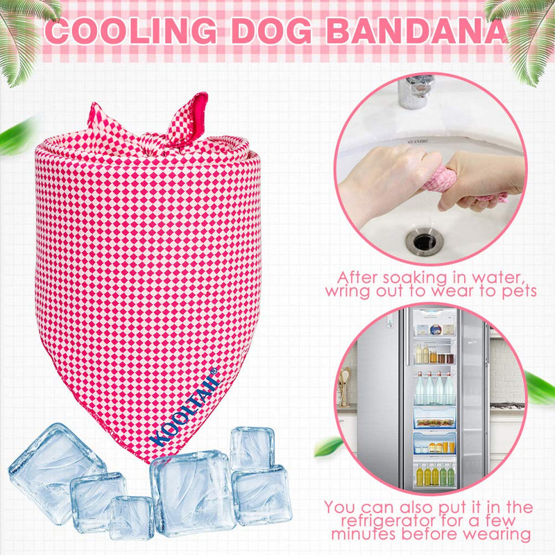 Dog Cooling Bandana 4 Packs - Kerchief Instant Ice Cooling for Summer Use Dogs Bibs Scarf for Small Medium Large Dogs - PawsPlanet Australia