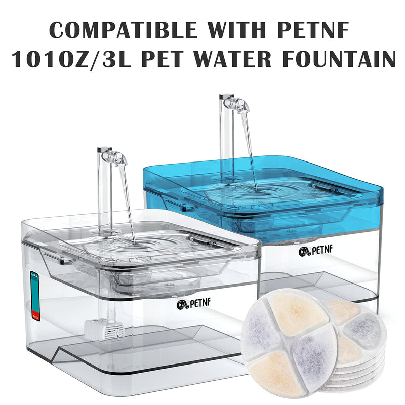 Petnf Cat Water Fountain Filter Replacement 6Pack for petnf 101oz/3L Automatic Pet Water Fountain Cat Drinking Fountains Dog Water Dispenser - PawsPlanet Australia