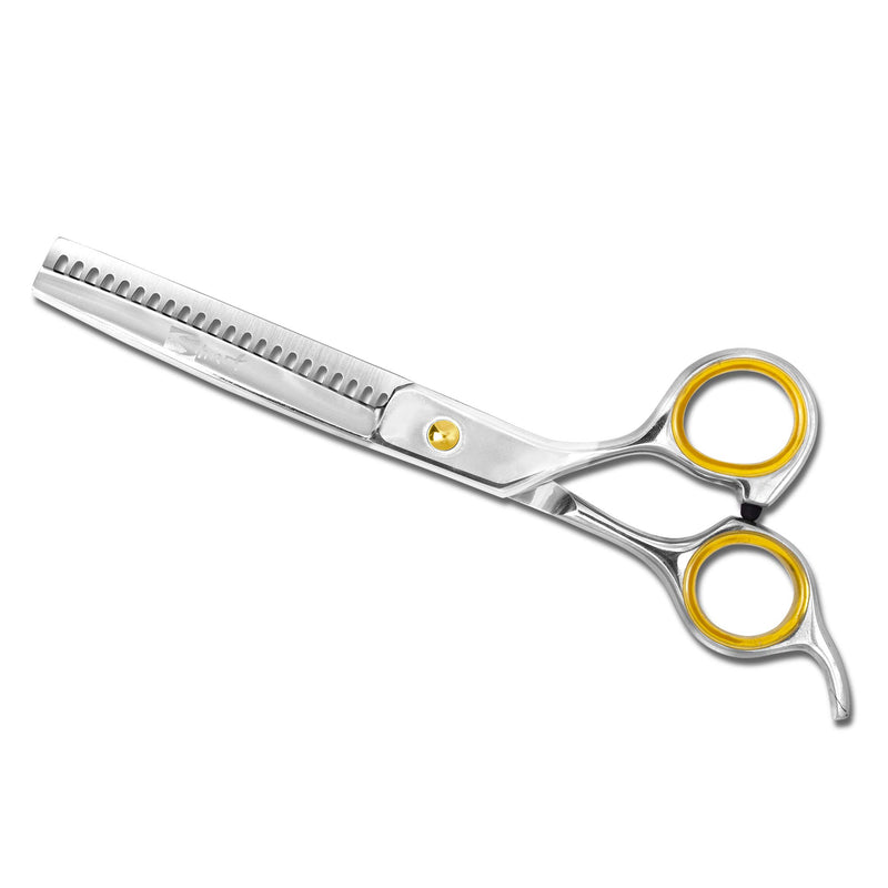 [Australia] - Sharf Professional Thinning Scissors: Sharp 440c Japanese Steel Chunkers Shear 6.5" 22 Teeth Gold Touch Dog Grooming Scissors Texturizing Scissors w/Easy Grip Handles| Must-Have Groomers & Home Groom 