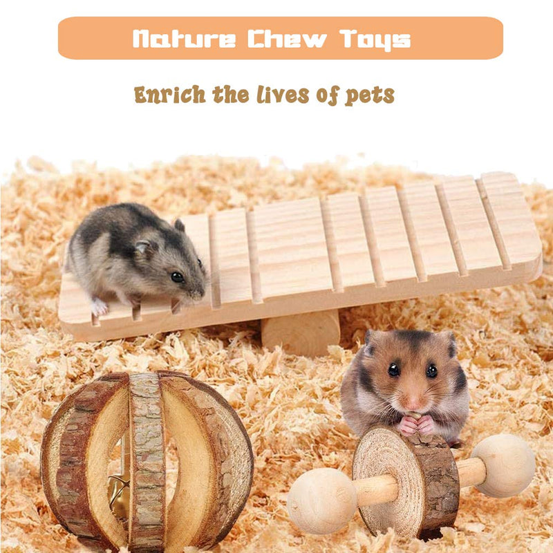 Suwikeke Guinea Pig Toys, Hamster Chinchilla Gerbil Rat Ball Roller Chew Toys Bunny Rabbits Molar Wooden Accessories, Teeth Care Molar Pet Supplies for Small Animals(Pack of 14) - PawsPlanet Australia