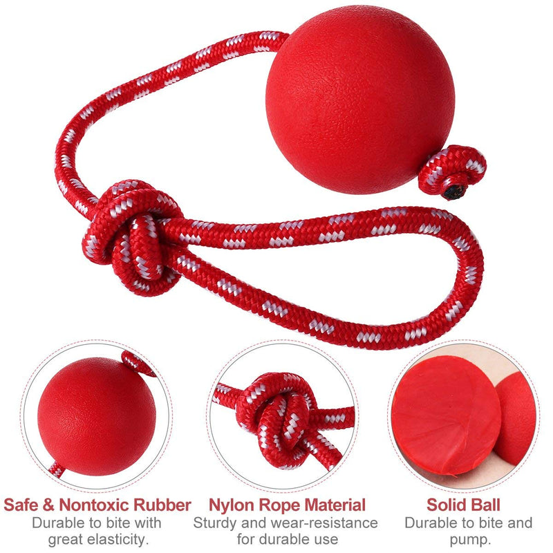 Enzege 3 Pcs Rubber Dog Rope Ball, Training Dog and Chew Toy - PawsPlanet Australia