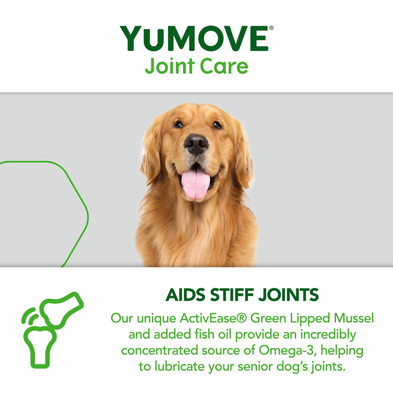 Lintbells YuMOVE Daily Bites For Senior Dogs | High Strength Hip and Joint Supplement Designed for Older, Stiff Dogs, with Glucosamine, Chondroitin, Green Lipped Mussel | Aged 9+ | 60 Chews, White 60 count - PawsPlanet Australia