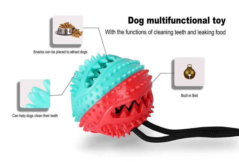 Yarchonn Dog Chewer Toys Suction Cup for Dog Pulling Chewing Food Treat Ball for Pets Training Soft Rope and TPR Molar Ball Clean Teeth Toys Good for Small Medium Dogs - PawsPlanet Australia