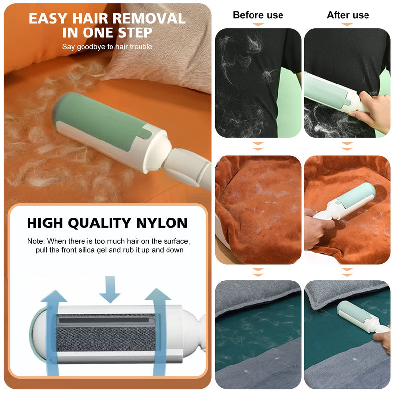 papasgix animal hair remover lint roller animal hair, reusable lint rollers for animal hair, lint brush for dog hair and cat hair removal, for sofa bed carpet scratching post (1 piece white) 1 piece white - PawsPlanet Australia