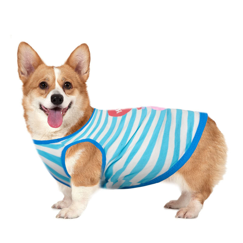 9 Pieces Printed Pet Shirt Summer Pet T Shirt Cool Puppy Shirts Dog T-Shirts Soft Breathable Dog Sweatshirt for Small Medium Dogs Cats Anchor Pattern,S - PawsPlanet Australia