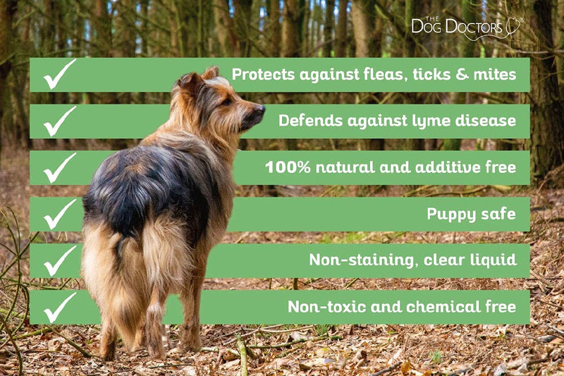 The Dog Doctors Natural Flea, Ticks & Mites Repellant Treatment Spray. - PawsPlanet Australia