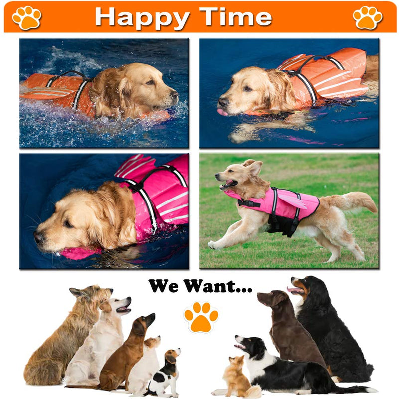 [Australia] - Fragralley Dog Life Jacket, Unique Wings Design Pet Flotation Life Vest for Small, Middle, Large Size Dogs, Dog Lifesaver Preserver Swimsuit with Handle for Swim, Pool, Beach, Boating XS (Chest Girth 11.8"-16.5") Orange 