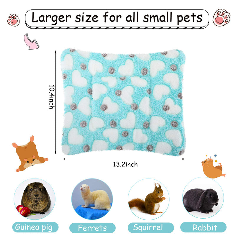 2 Pieces Guinea Pig Hamster Hanging Hammock and Warm Bed Soft Mat Set Small Pet Cage Hammock Hideout Tunnel Cave Hamster Mats for Rat Ferret Guinea Pig Squirrel Small Pet Blue - PawsPlanet Australia
