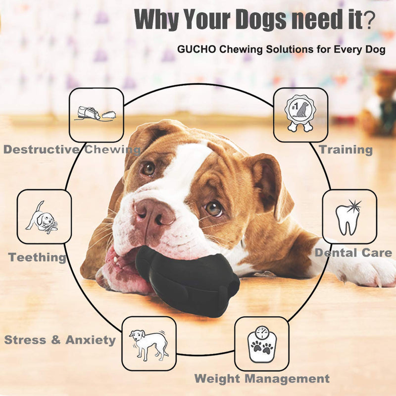 [Australia] - Penguin Durable Dog Chew Toys, Freezable Stuffable Puppy Treat Dispensing Chew Toys, Natural Rubber Interactive Puzzle Game Dog Toys for Small Medium Large dogs, Fun to Chase and Fetch, Beef Flavor Black 