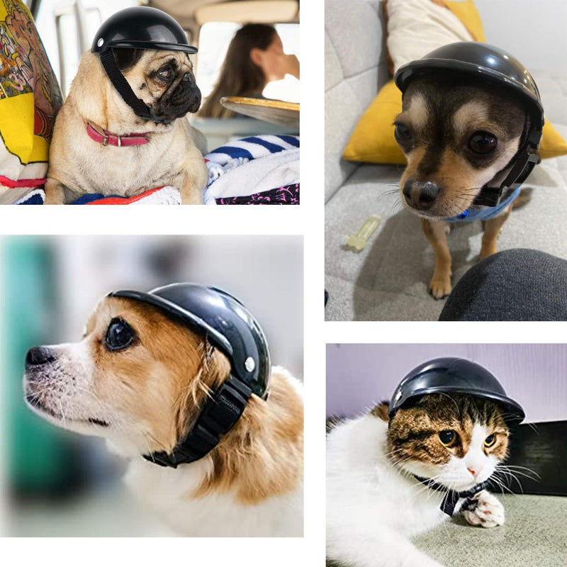 Tankyomilex Pet Dog Helmet Puppy Cat Safety Hat for Riding Motorcycles Bike Outdoor Activities Safety Pet Doggie Helmet Cap for Small Dogs and Cats, Size S Diameter 3.5IN - PawsPlanet Australia