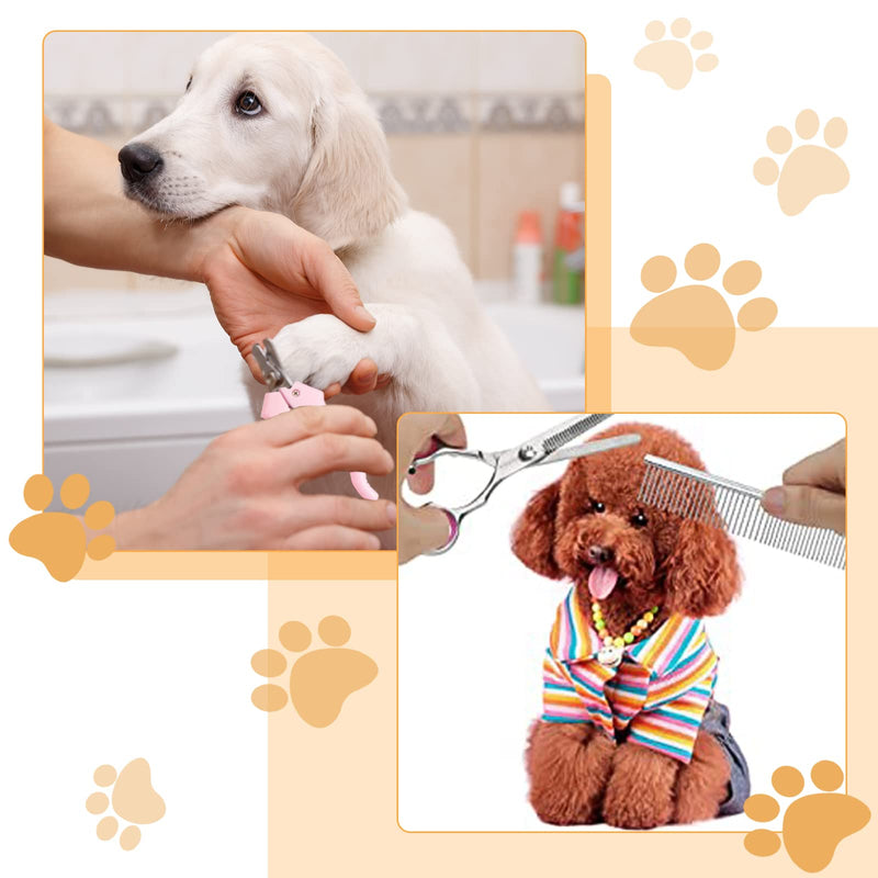 Forbici Toelettatura Cani 4 pezzi Per Cani Pet Scissors Dog Grooming Curve Toelettatura Forbici Cani kit forbici Gatti Forbici Acciaio Inossidabile Up Curved 1 Pettine Per Cani 1 Custodia Per Forbici - PawsPlanet Australia