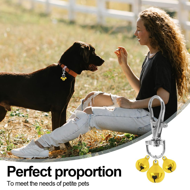 YEHUIMEI Pack of 8 dog bells, pet bells for collars, loud key rings, dog bell, collar charm, dog triple bell pendant for dogs - PawsPlanet Australia