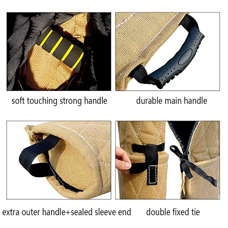 Morezi Dog Bite Sleeve Training Protection, Fits Both Sleeves, Small Dogs Puppy Training Biting Tugging Toy - Yellow 0481 63x20cm - PawsPlanet Australia