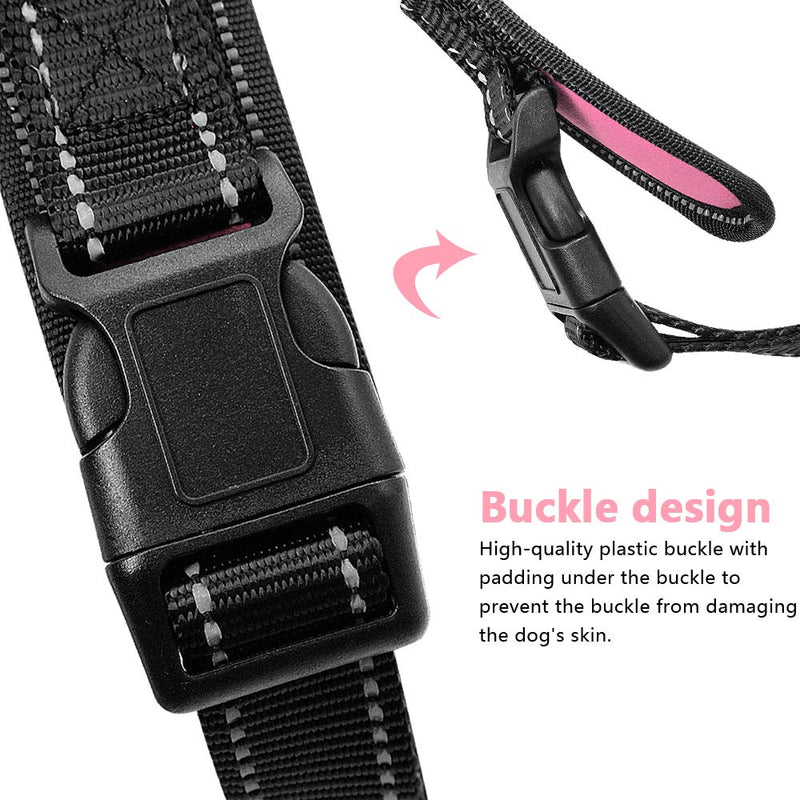 [Australia] - Beirui Rhinestone Dog Harness - No Pull Reflective Bling Nylon Dog Vest with Sparkly Bow Tie for Small Medium Large Dogs Walking Party Wedding,Black,Pink,S,M,L S:Neck 11.5",Chest 13" Pink 