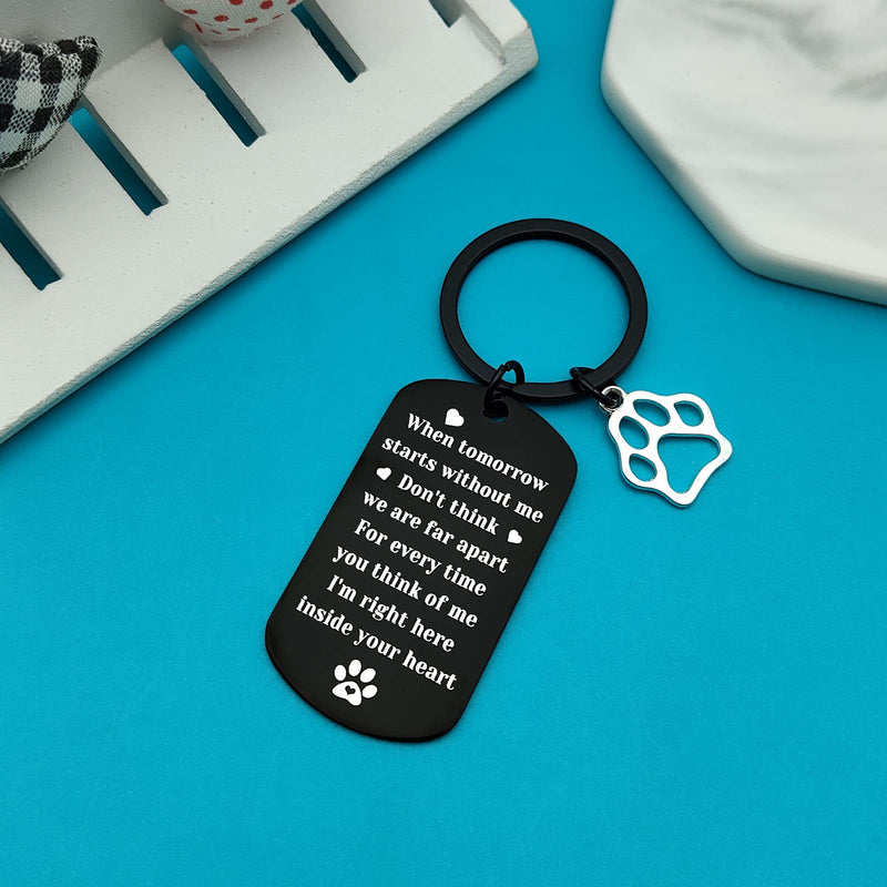 Pet Memorial Keychain Pet Loss Gifts Every Time You Think of Me I'm Right Here Inside Your Heart Keychain Remembrance Gifts for Pet Owner Pet Sympathy Gifts for Loss of Dog or Cat - PawsPlanet Australia