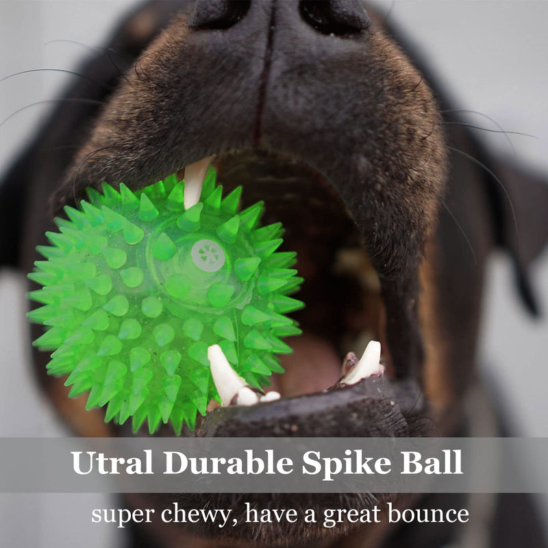 12pack Squeaky Dog Toys Spiky Dog Balls Cleans Teeth and Promotes Dental and Gum Health for Your Pet Squeaker Ball Toys for Aggressive Chewers S 12PACK - PawsPlanet Australia