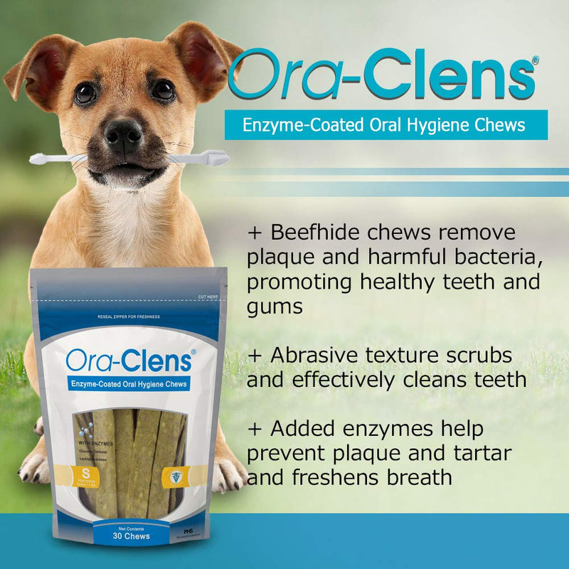 HealthyPets 30 Count Ora-Clens Oral Hygiene Chews, Small - PawsPlanet Australia