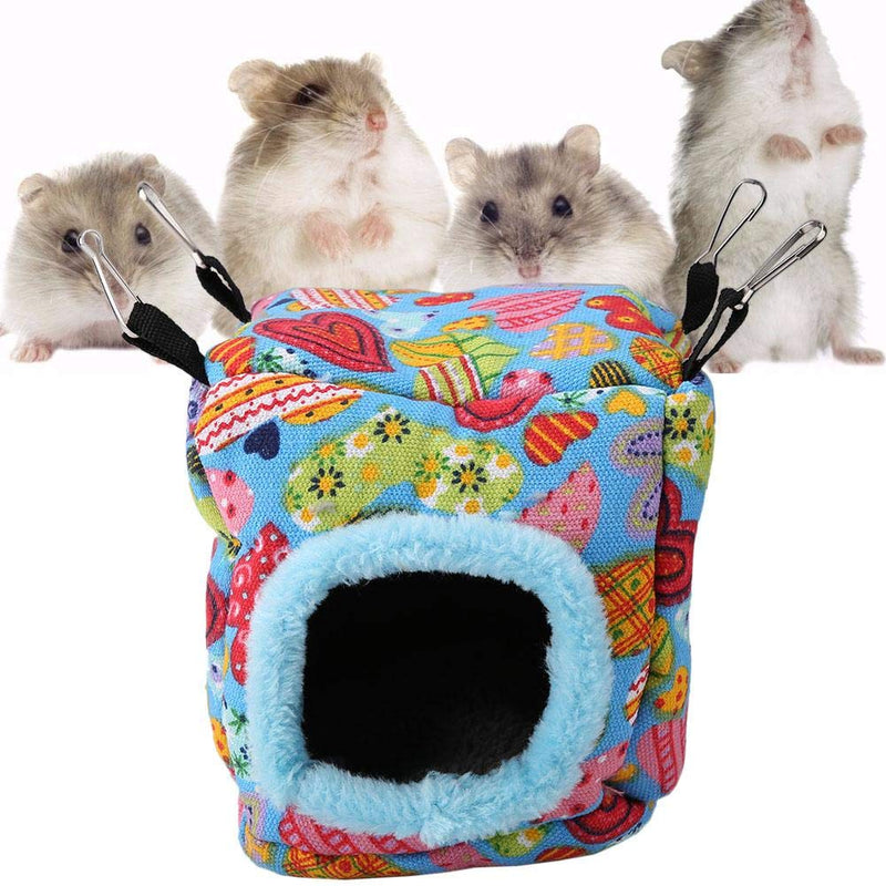 [Australia] - Sheens Parrot Warm Nest Hammock, Pet Birds Winter Cotton Cage Nest Plush Hanging Cave for Sugar Gliders Parrots Dutch Pigs Hedgehogs Chinchillas Rabbits Peach Heart XL 