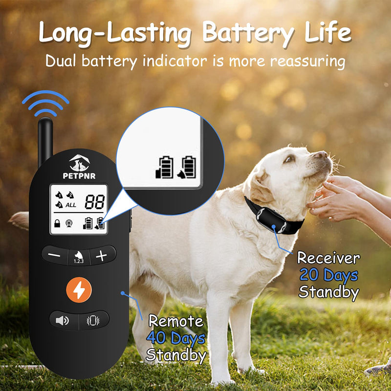 Dog Training Collar with Remote - Rechargeable Dog Shock Collar, Ecollar Dog Training Collar, w/3 Training Modes Beep,Vibration & Shock, Up to 1000Ft, 0-15 Shock Levels,IP67 Waterproof for Small Dogs - PawsPlanet Australia