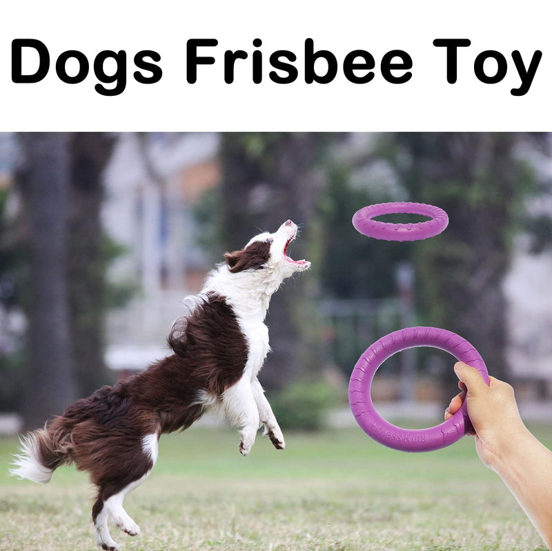 Dog Fitness Ring Dog Bite Ring Dog Training Ring,Pet Dog Outdoor Game Agility Exercise Training Equipment,Tug of War Interactive Training Ring for Small Medium Large Dogs (Purple/Trumpet Ring) Purple Trumpet Ring(Small Dog& Cat) - PawsPlanet Australia