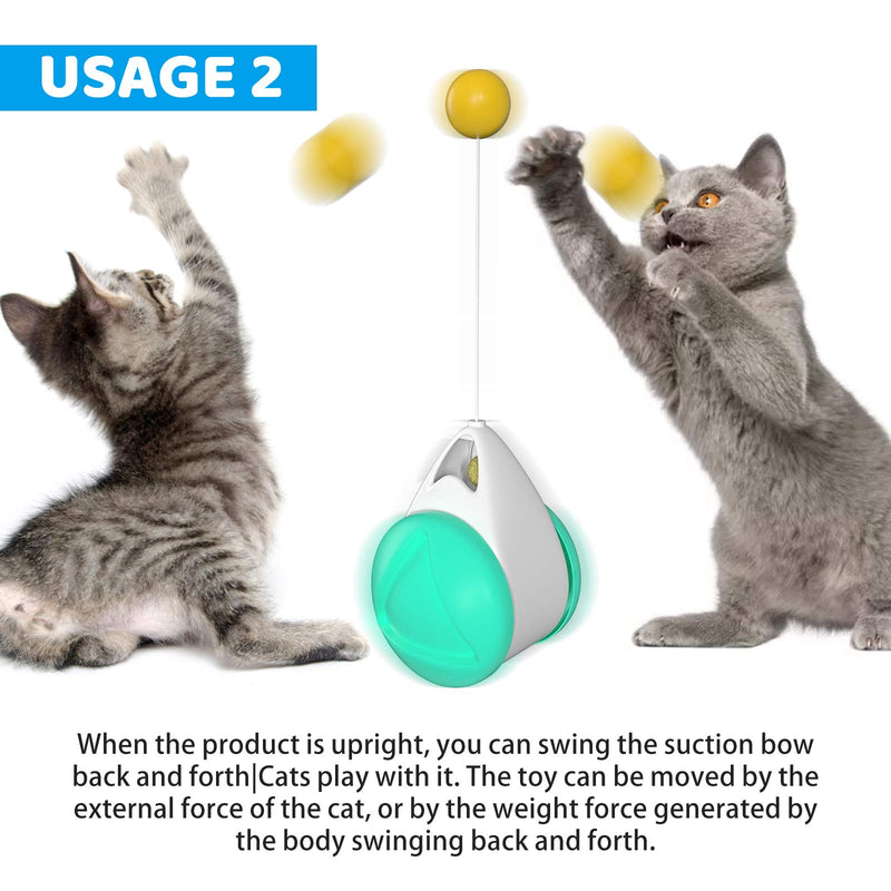 [Australia] - LXSY Interactive cat Toys, 2020 New Balanced Cat Toy with Ball, Cat Toys for Indoor Cats Interactive Roller Cat Toy with Catnip Feather Ball Balance Cat Chasing Toy for Kitten Exercise Puzzle Toys 