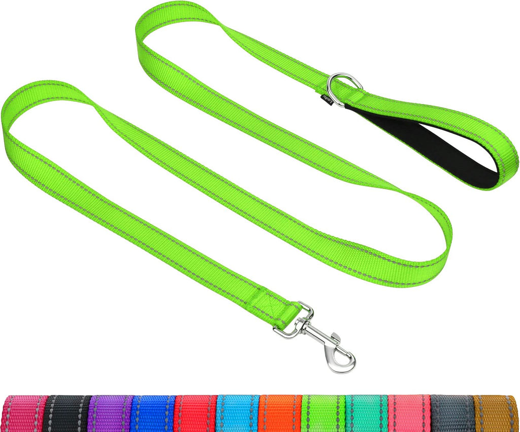Taglory Dog Leash Small Dogs Lightweight | Double-sided reflective | Padded handle | Up to 10kg | 1.8mx 2cm | Green 1.8 m x 2.0 cm (pack of 1) - PawsPlanet Australia