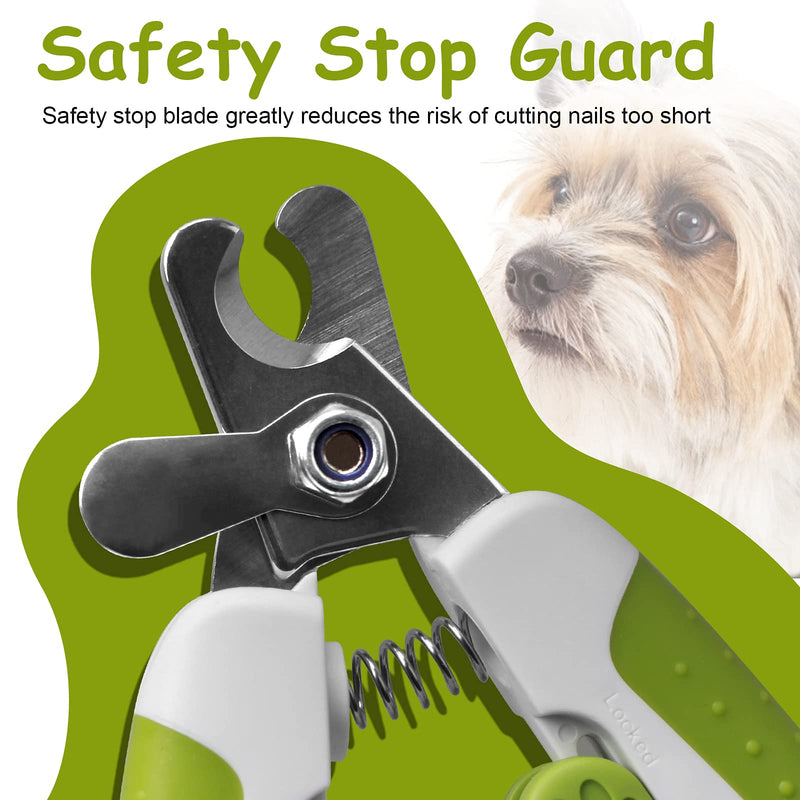 ATESON Dog & Cat Nail Clippers and Trimmer - with Safety Guard to Avoid Over Cutting, Cutting Nails Free Nail File Razor Sharp Blade Professional Grooming Tool for Pets - PawsPlanet Australia