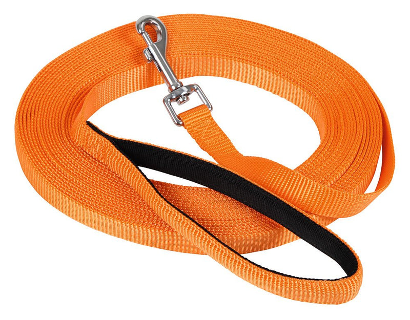 Kerbl Training Leash Towline Miami with Soft Grip, 10 m x 20 mm, Orange - PawsPlanet Australia