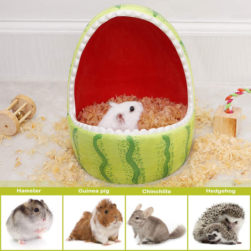 [Australia] - POPETPOP Small Animal House Ceramic Hamster Hideout Small Animal Nest Habitat for Hamsters Gerbils Rats 