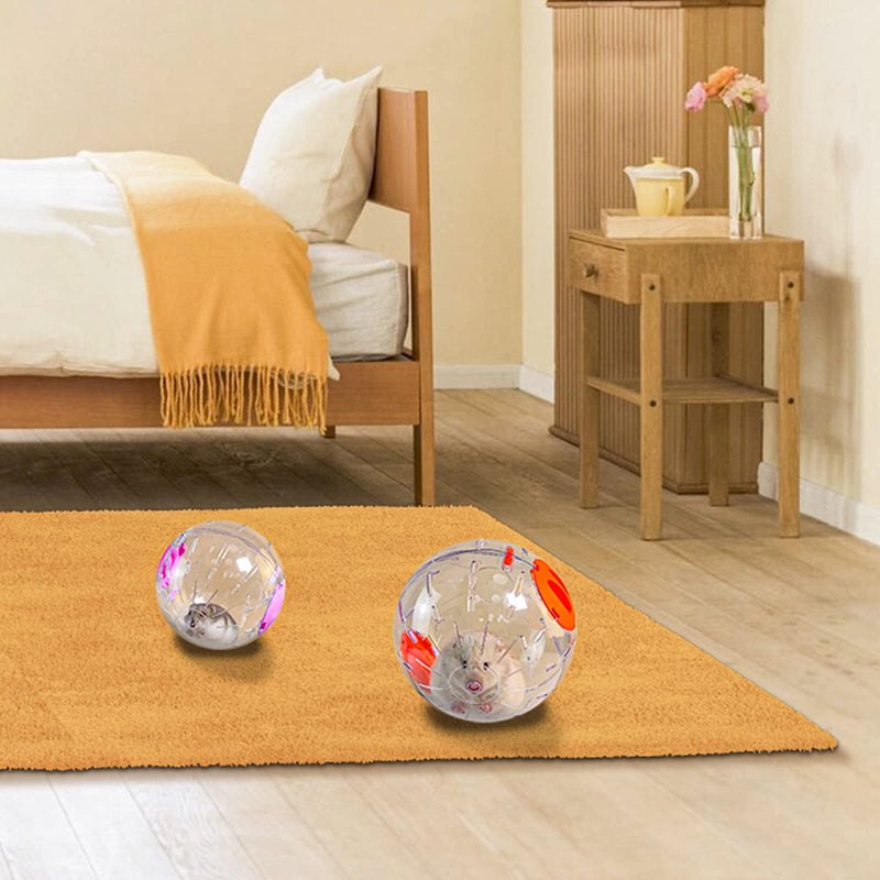 2 Pieces Hamster Running Balls Small Animal Exercise Balls Transparent Hamster Balls for Relieves Boredom and Increases Activity - PawsPlanet Australia