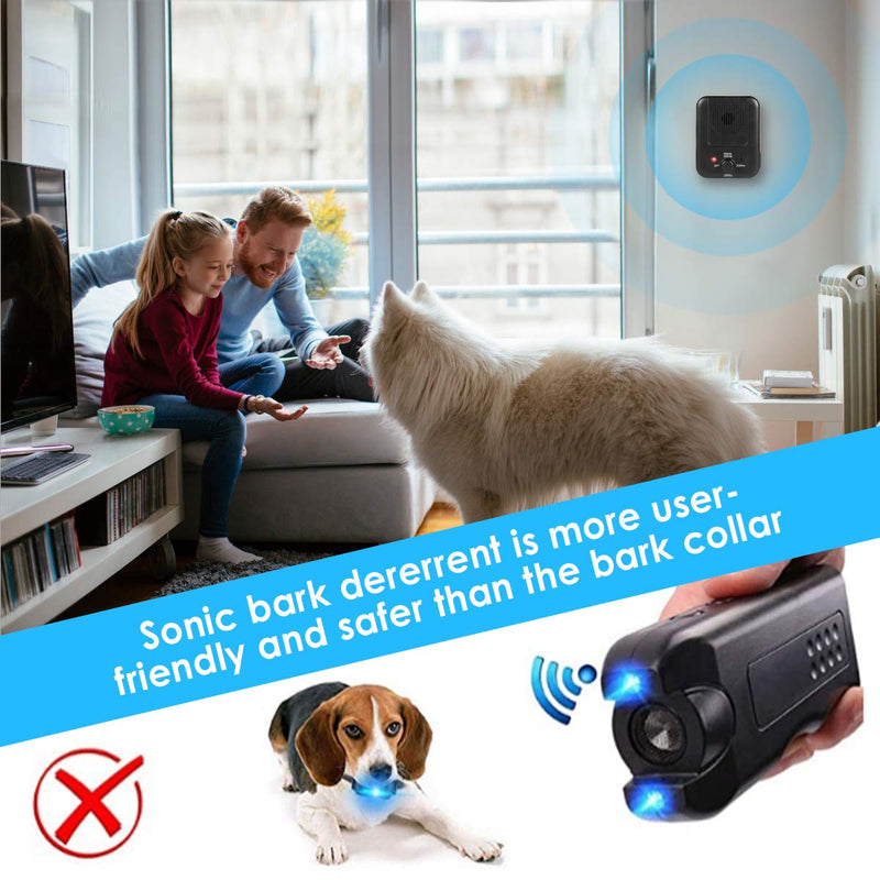 VIIMI Bark Control Device, Upgraded Mini Bark Control Device, Outdoor Anti Barking Ultrasonic Dog Bark Control with 3 Frequency Levels BLACK-DEVICE - PawsPlanet Australia