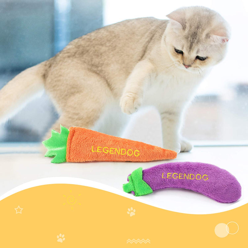 Legendog 4PCS Catnip Toys for Cats, Original 100% Catnip Filled Kitten Toys, Cute Cat Toys Set - PawsPlanet Australia